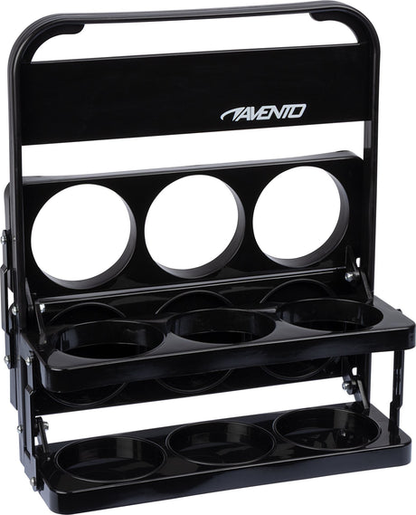 Sammenleggbart bærestativ for 6 flasker