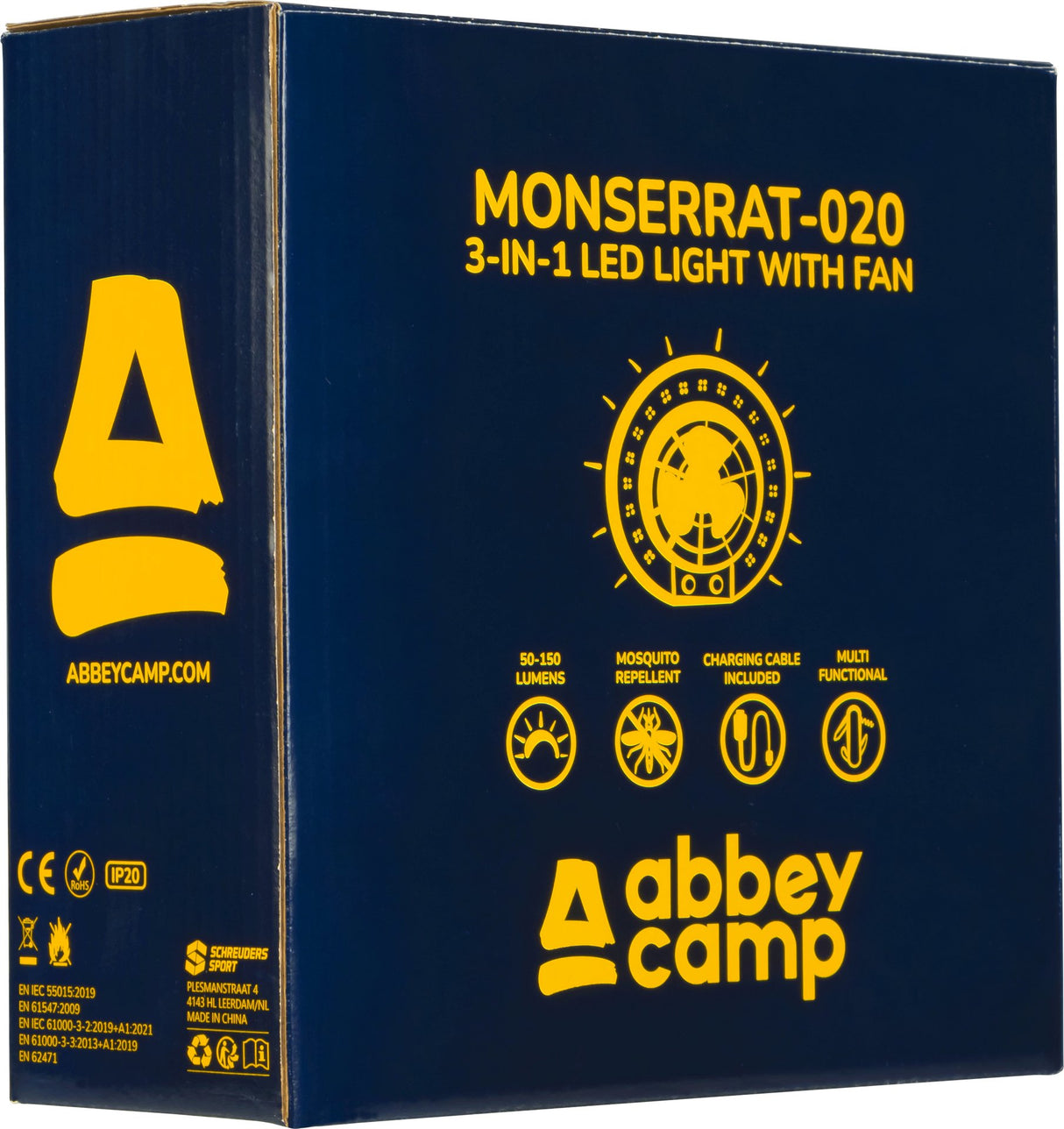2-i-1 LED-lys med Vifte MONSERRAT-020