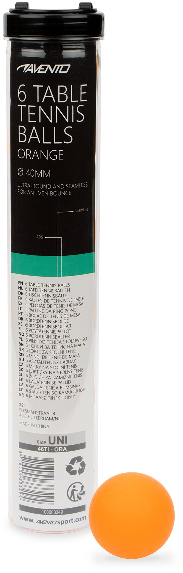 6 bordtennisballer ABS oransje