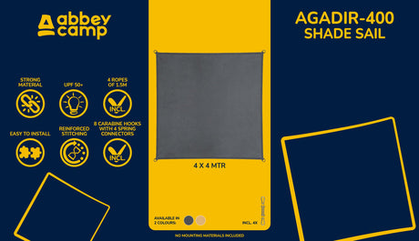 Shade sail PES 4 x 4 m AGADIR-400