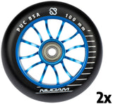 Stunt Scooter Wheels Set - 100x24 mm - 2pcs Spoked Alu