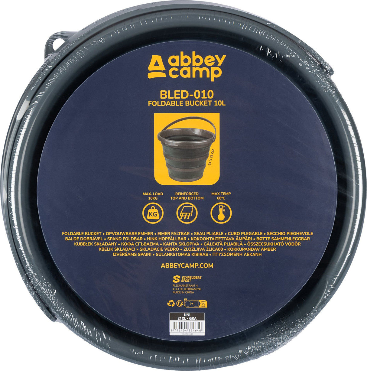 Bøtte Sammenleggbar 10 Liter Bled-010