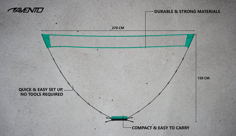 Badmintonnet in a Box 270 cm Ready