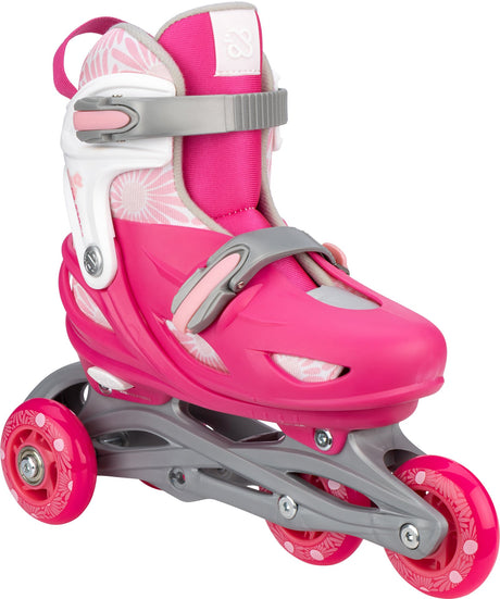 3-in-1 Inline Skates Adjustable Floral Switch