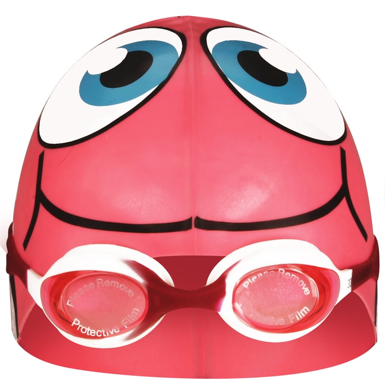 Swimming Cap Fish with Swimming Goggles  Junior