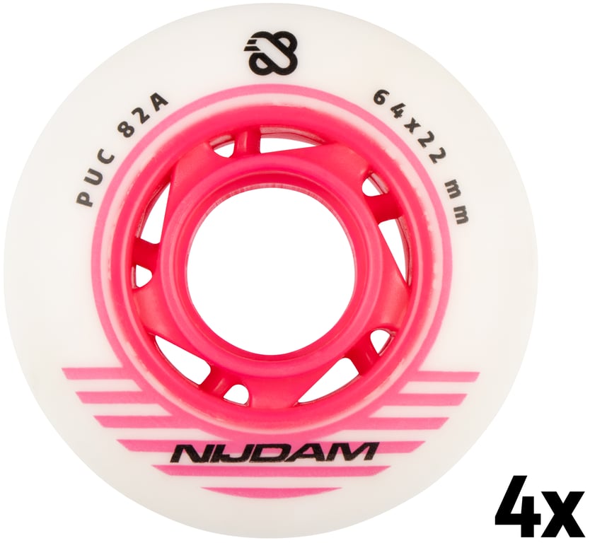 Inline Skate Wheel Set  64x24 mm  4pcs  White