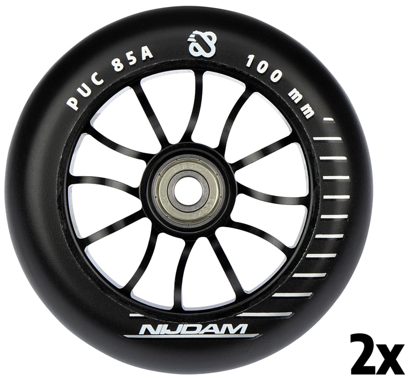Stunt Scooter Wheel Set  100x24 mm  2pcs  Spoked Alu