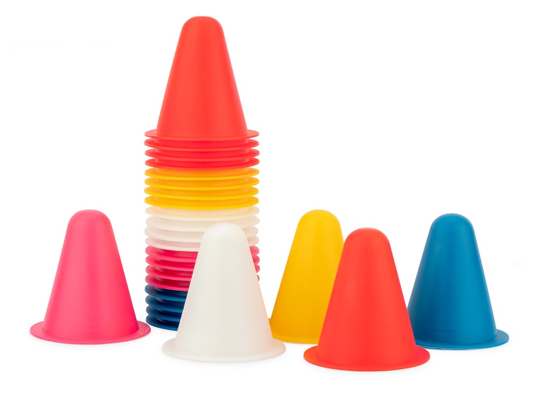 Mini Slalom cone set  8 cm  5x5 colours