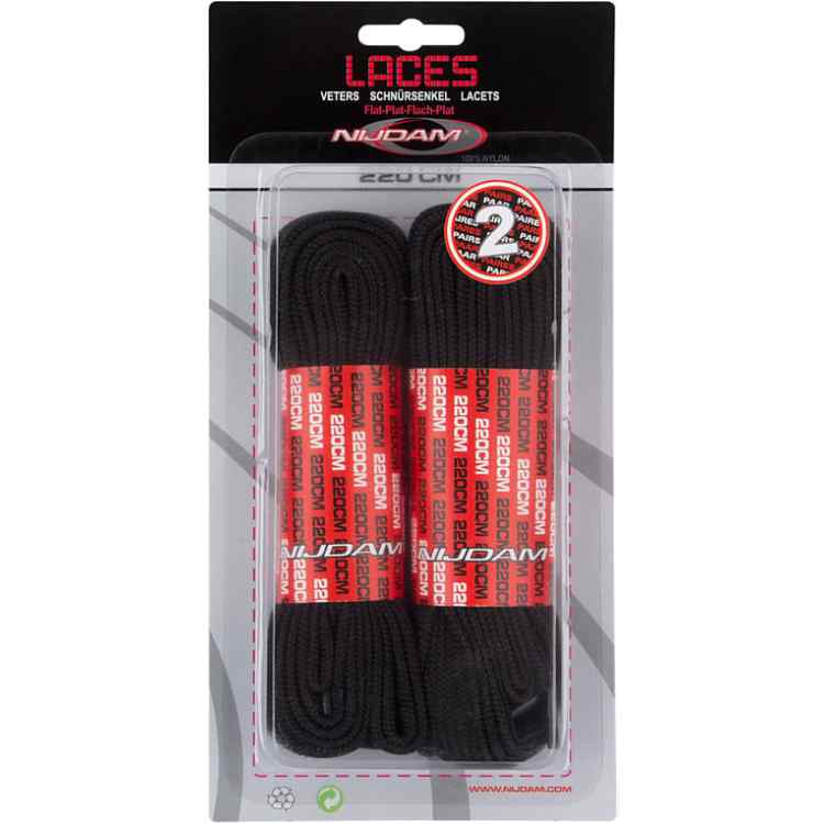 Laces Flat  220 cm  2 Pairs