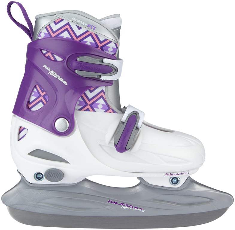 Figure Skate Adjustable  Purple ZigZag