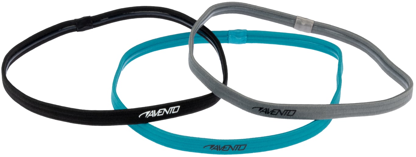 Sports Hairband Elastic 3 Pieces  Blue