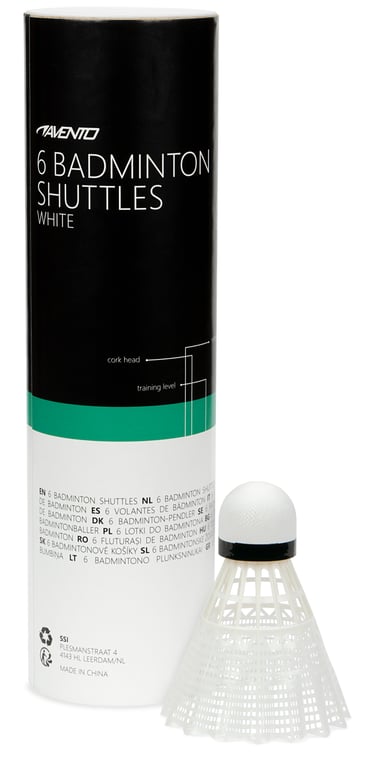 6 badmintonskytter kork