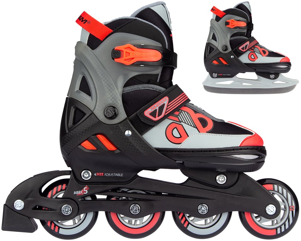 Skates Combo Adjustable  Red Raider
