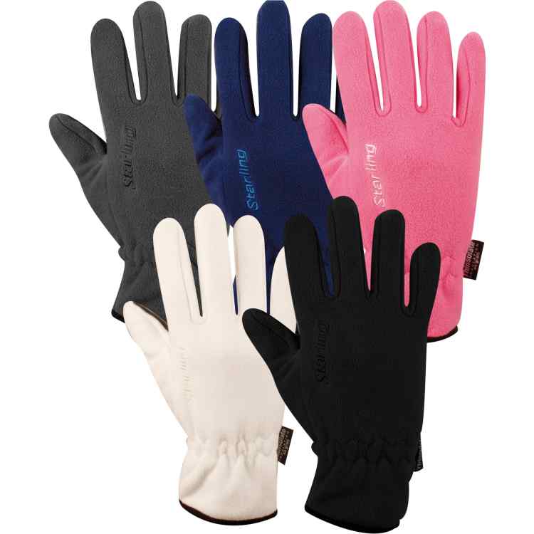 Gloves Fleece Sr  Snowflake