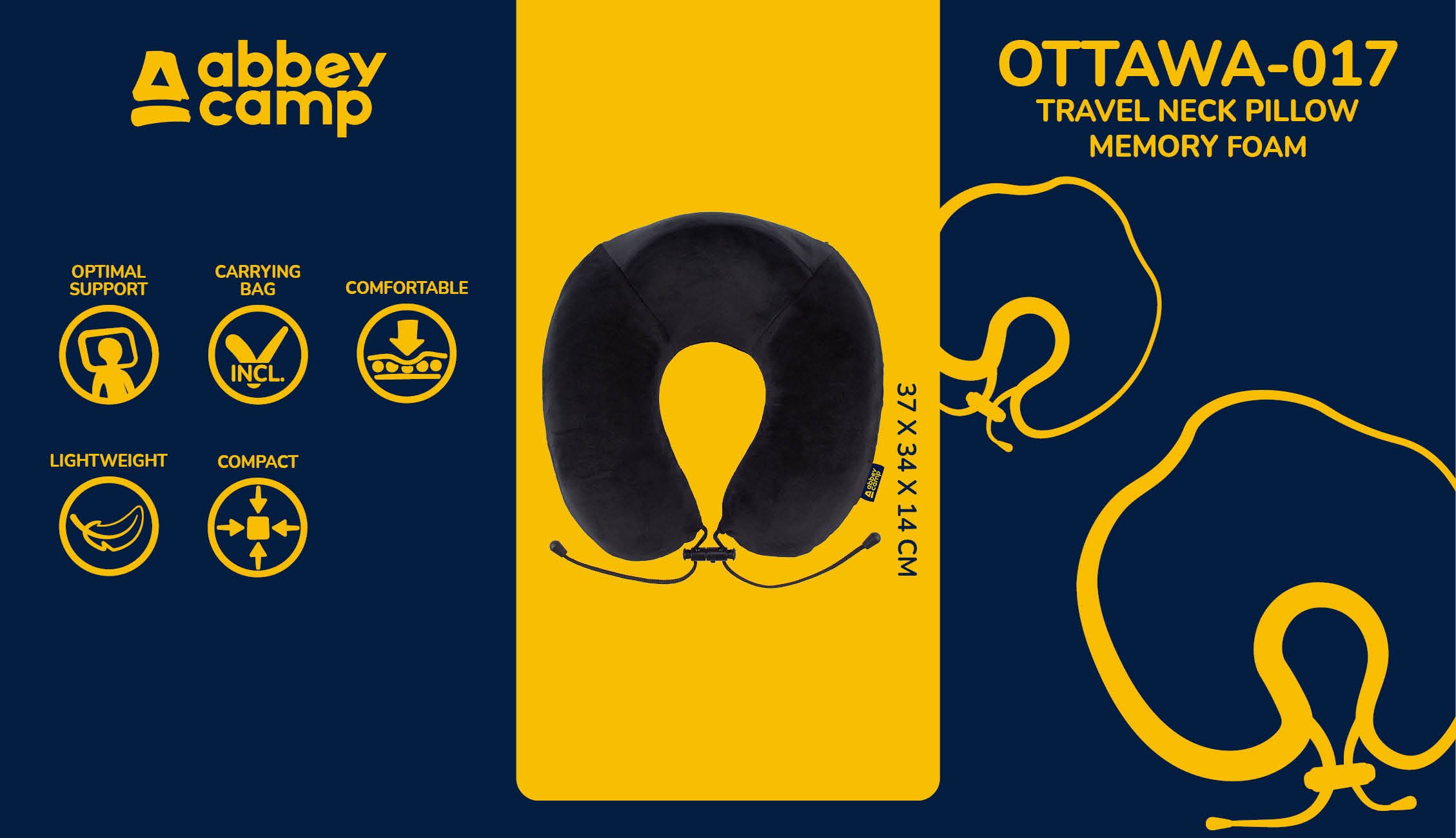 Travel Pillow Memory Foam  Ottawa017 - Image 6