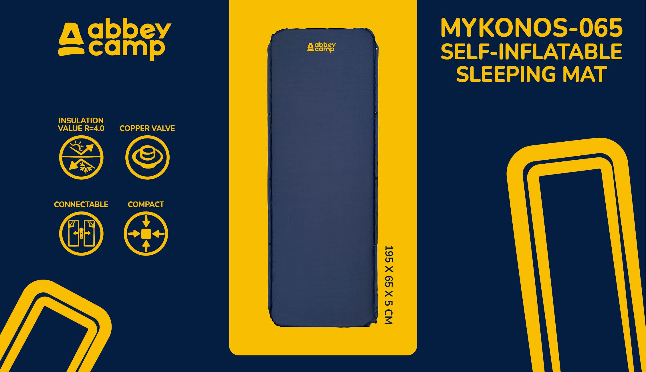 Selfinflating Sleeping Mat 5 cm  MYKONOS065 - Image 8