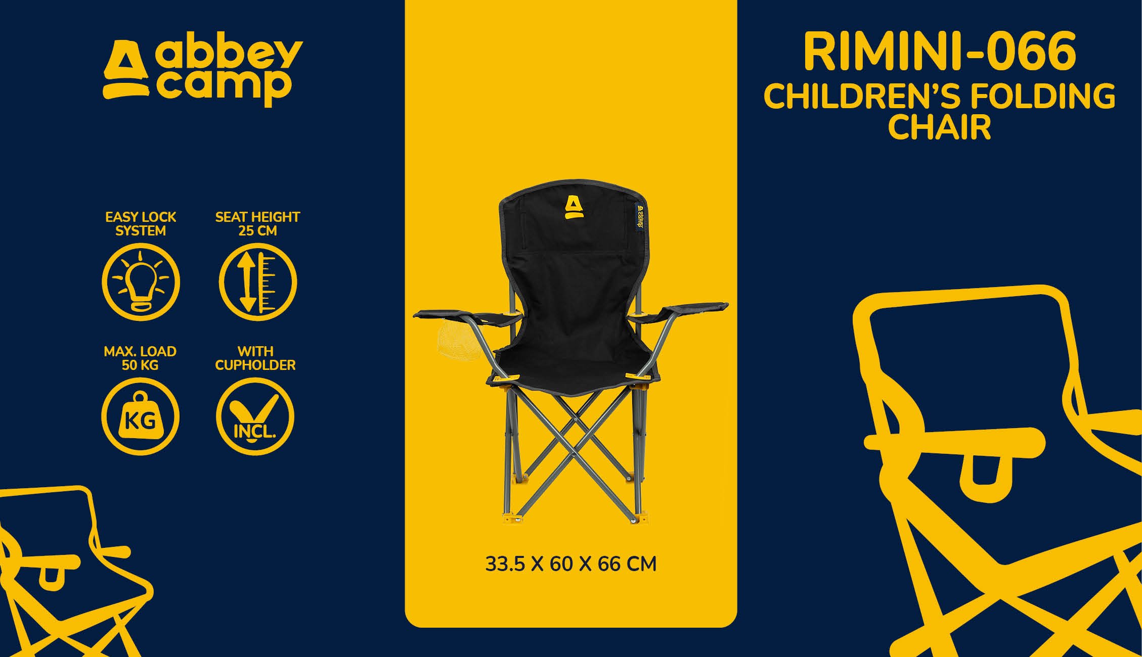 Childrens Foldabe Chair Uni  RIMINI066 - Image 2