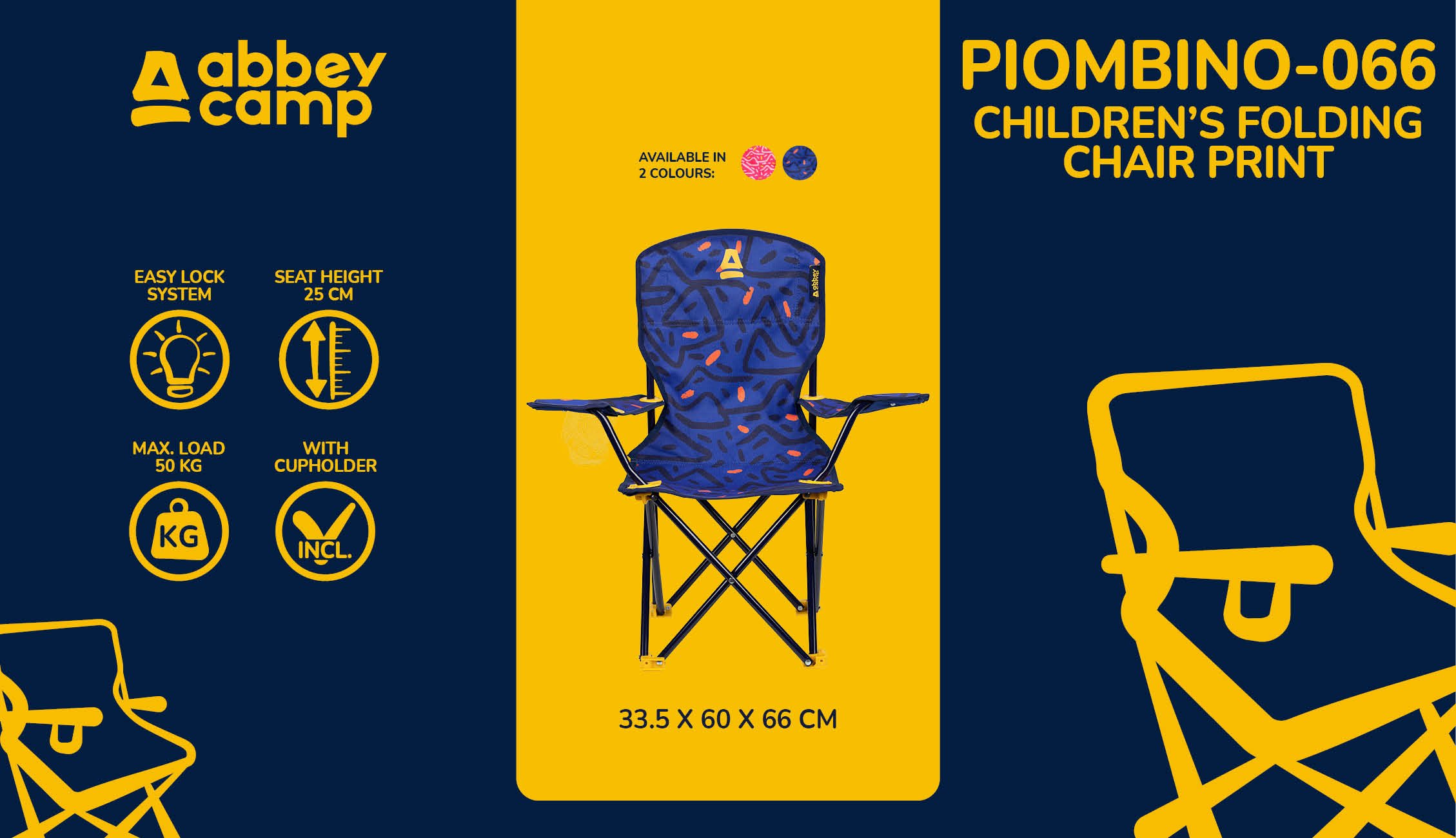 Childrens Foldable Chair Print  PIOMBINO066 - Image 5