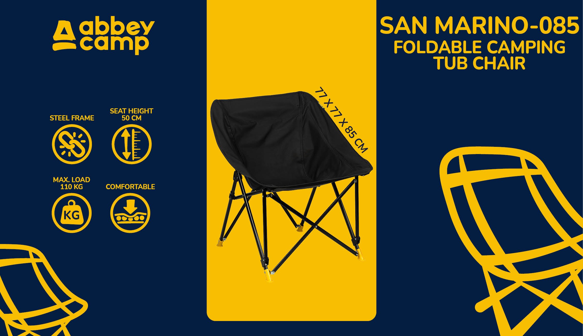 Foldable Tub Chair  SANMARINO085 - Image 2