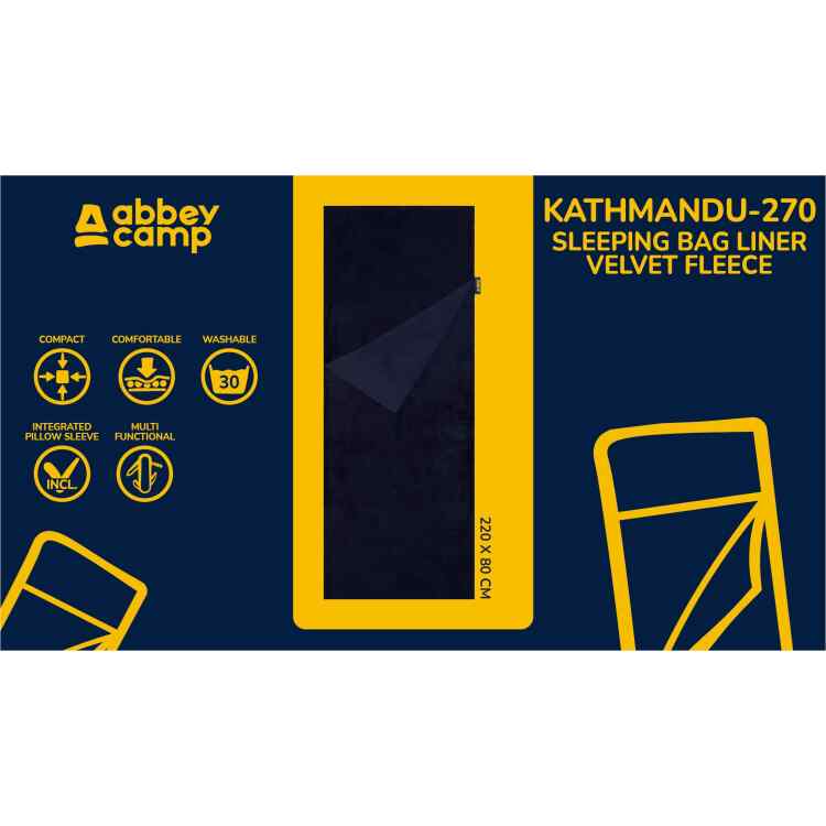 Sleeping Bag Liner Velvet Fleece  KATHMANDU270 - Image 2