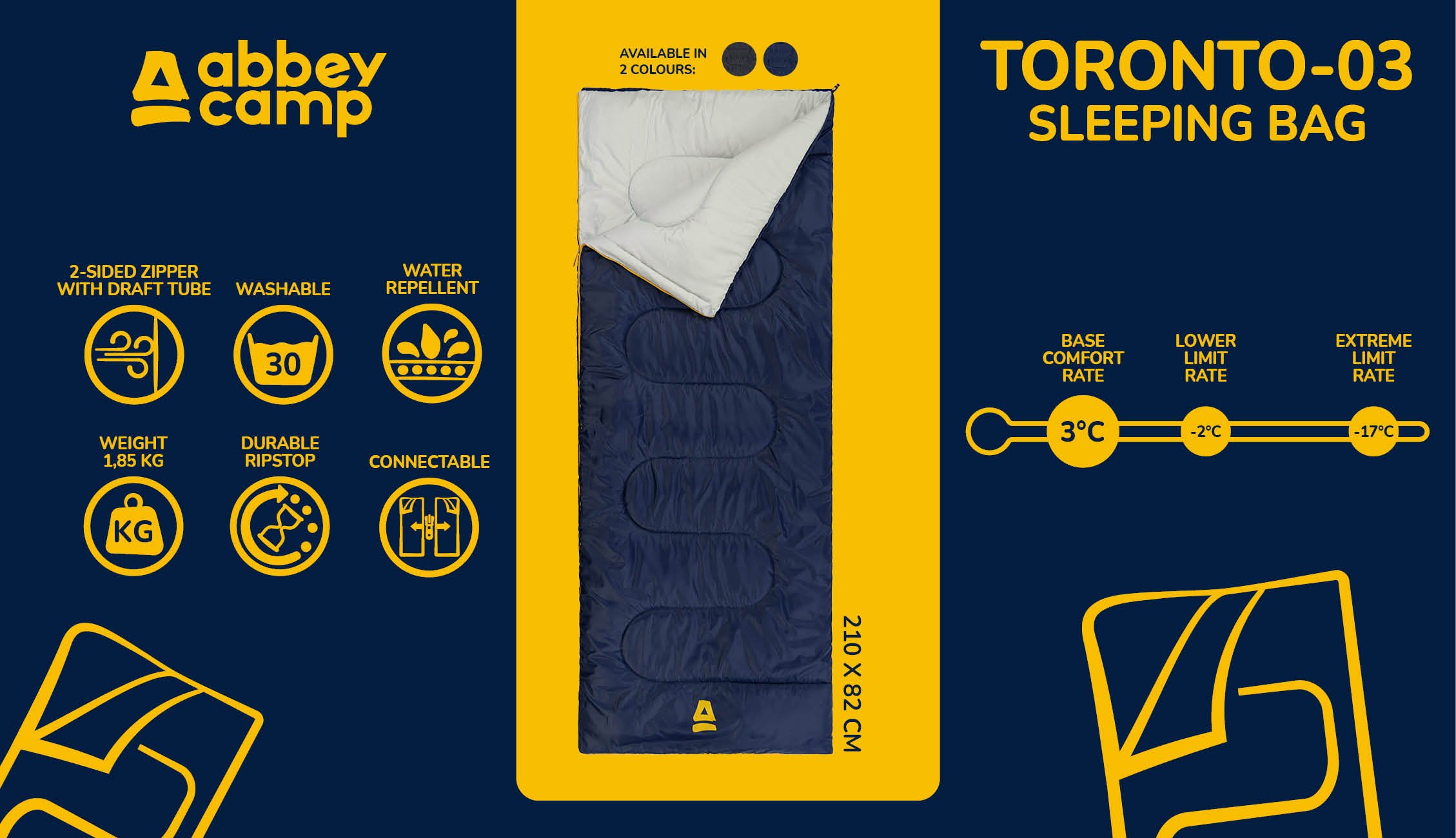 Sleeping Bag Envelop Ripstop  TORONTO03 - Bilde 8