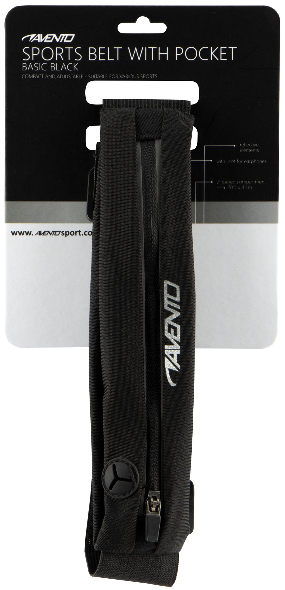 Sports Belt with Pocket  Basic Black - Bilde 2