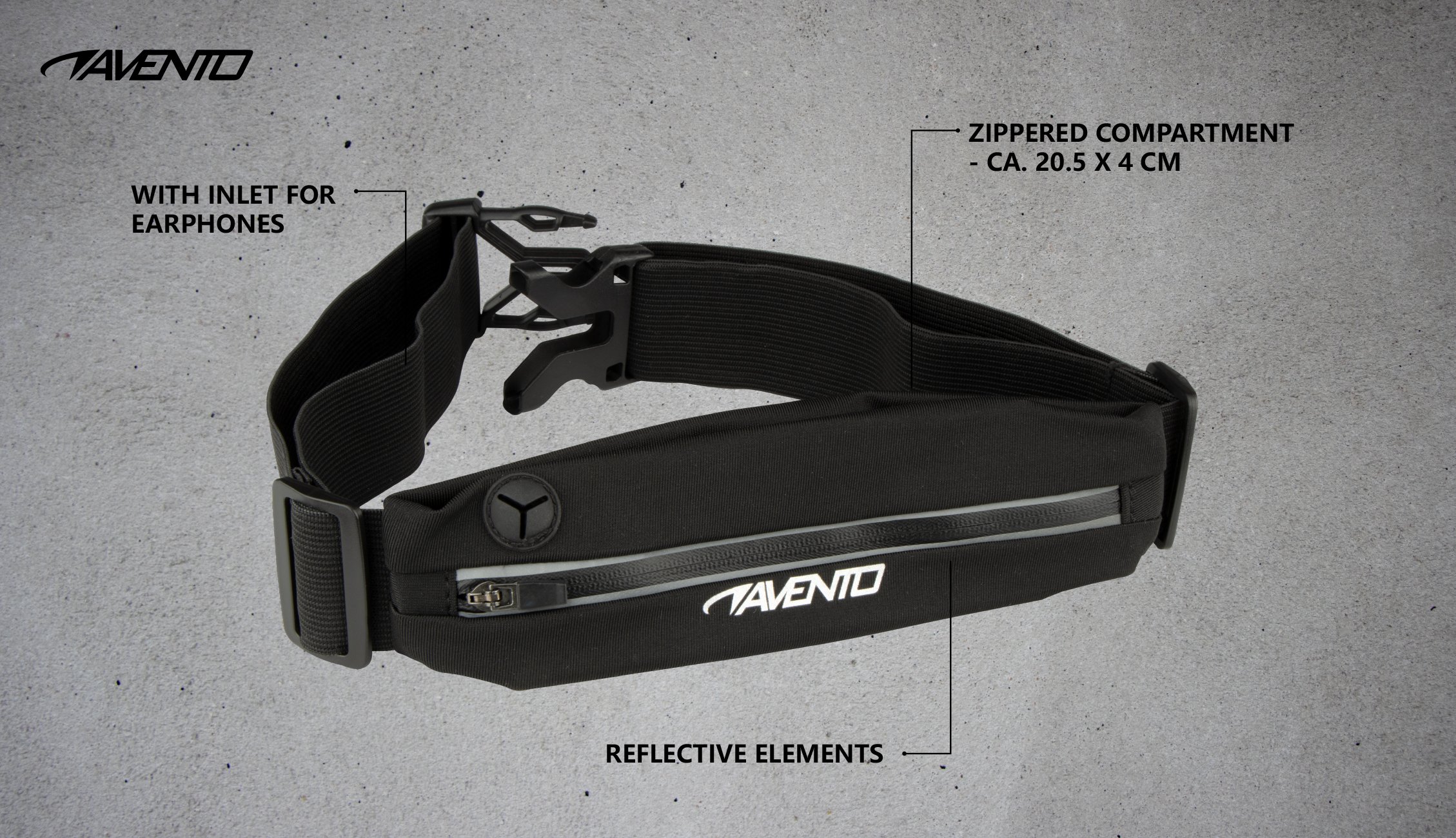 Sports Belt with Pocket  Basic Black - Bilde 4