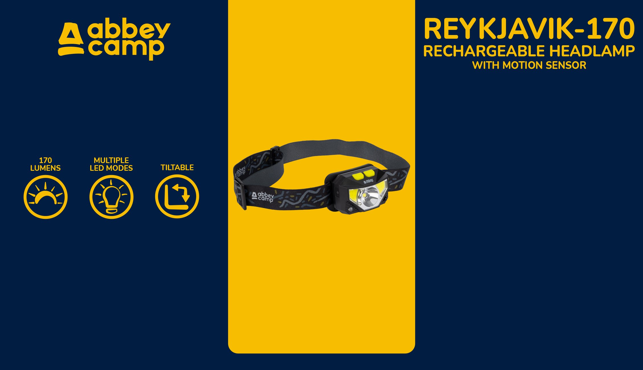 Head Lamp w Motion Sensor Rechargeable  REYKJAVIK170 - Image 6