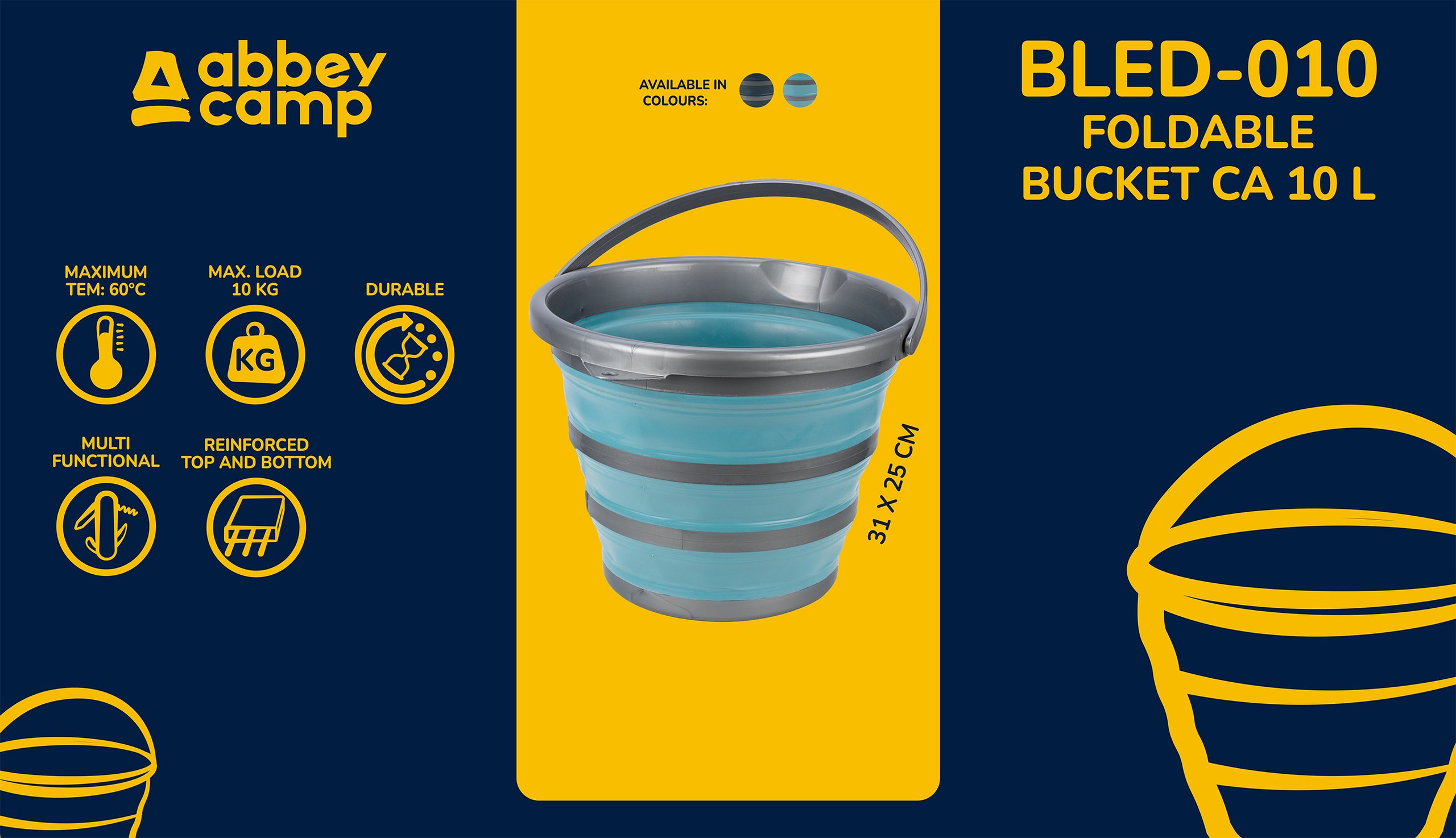 Bucket Foldable 10 Litre   Bled010 - Image 7