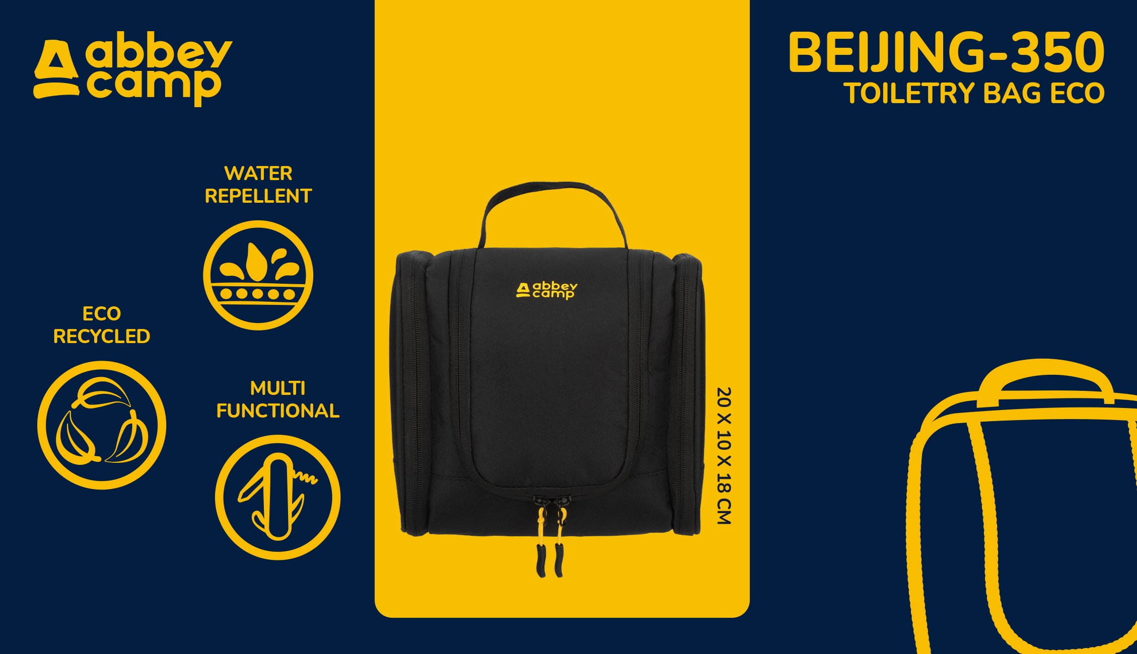 Toiletry Bag Recycled Smart Travel  BEIJING350 - Bilde 2