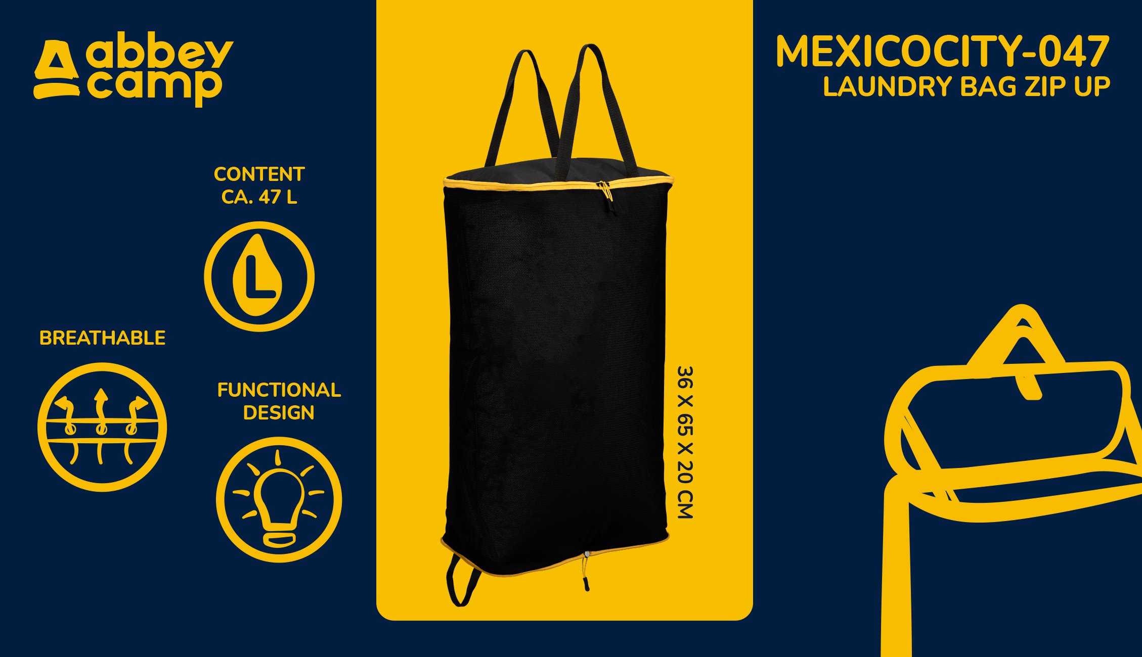 Laundry Bag Zipup MEXICOCITY047 - Image 4