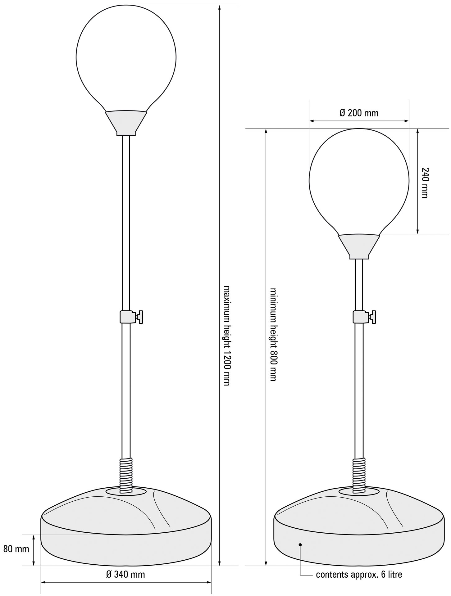 Punchbag Stand Junior  Reflex - Image 6