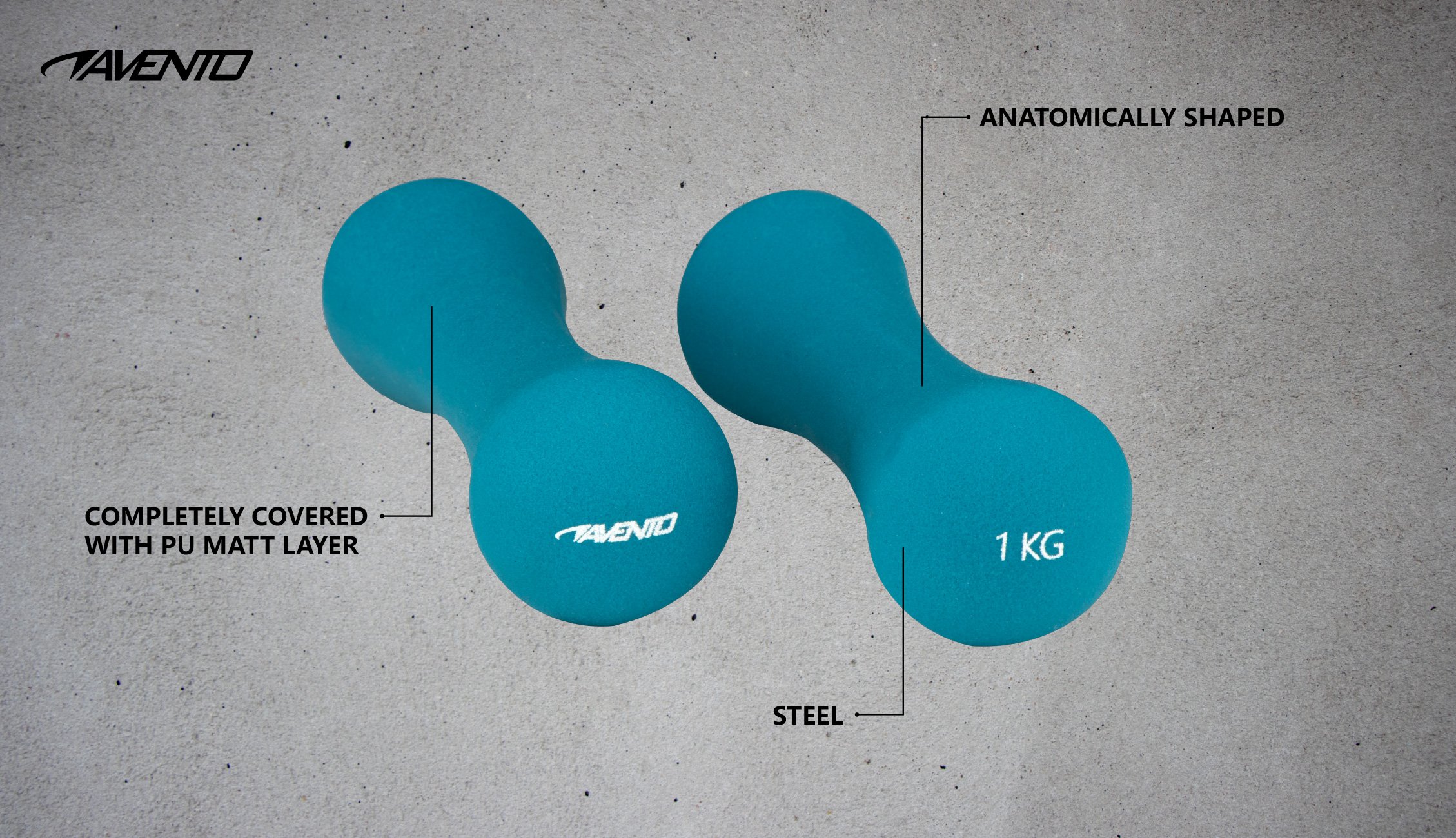 Hand Weight Set  Bone  2 x 1 Kg - Image 3