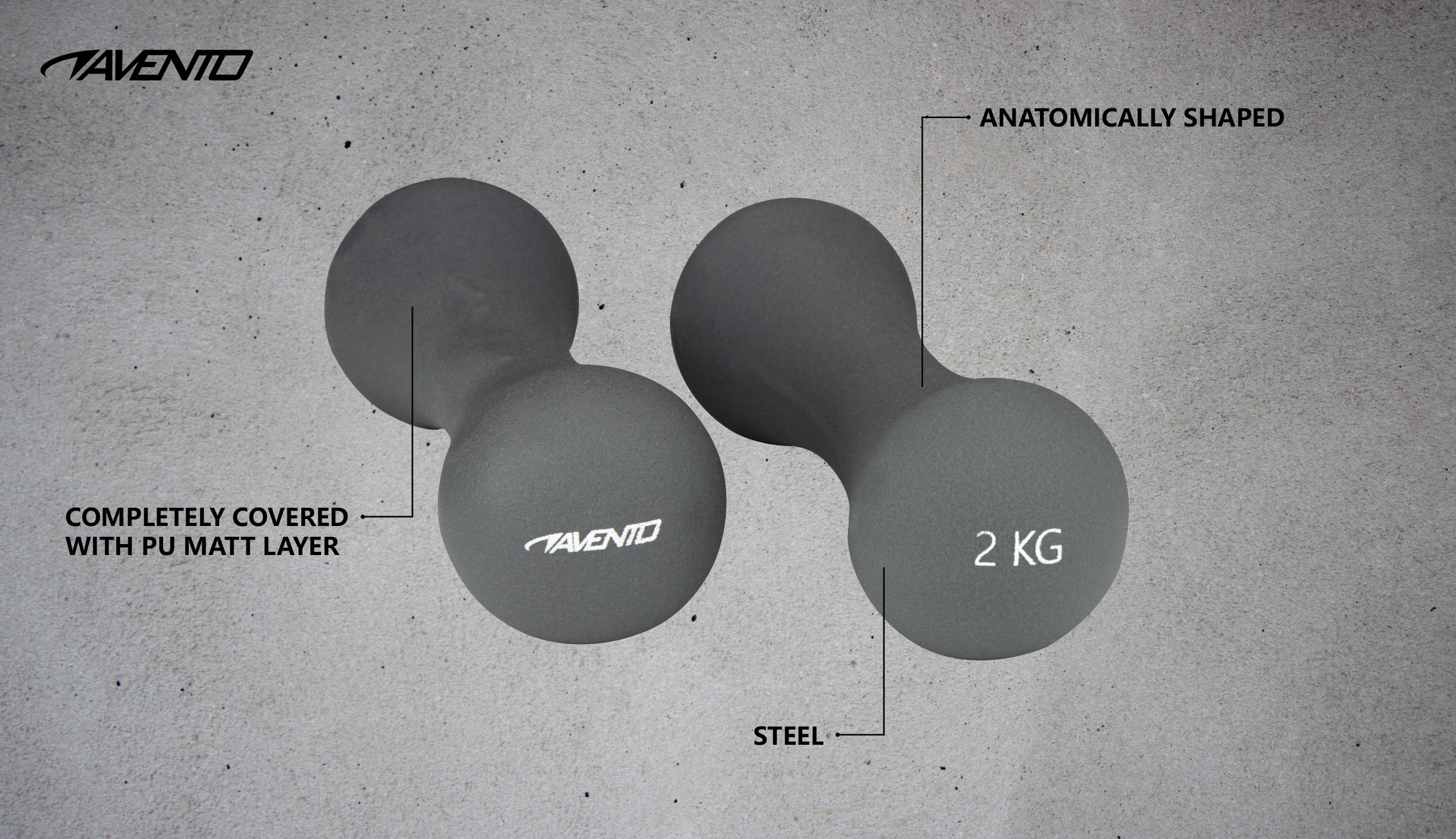 Hand Weight Set  Bone  2 x 2 Kg - Image 3