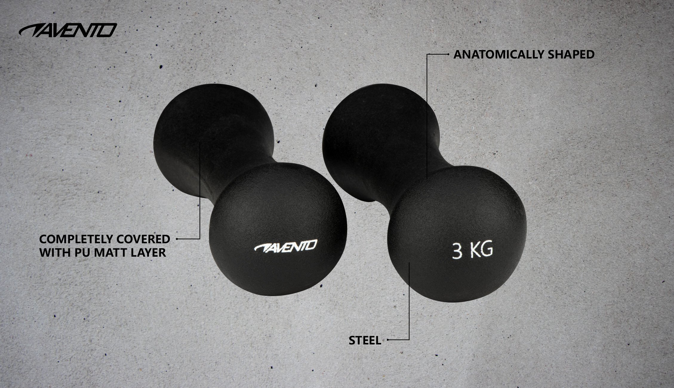 Hand Weight Set  Bone  2 x 3 Kg - Image 3