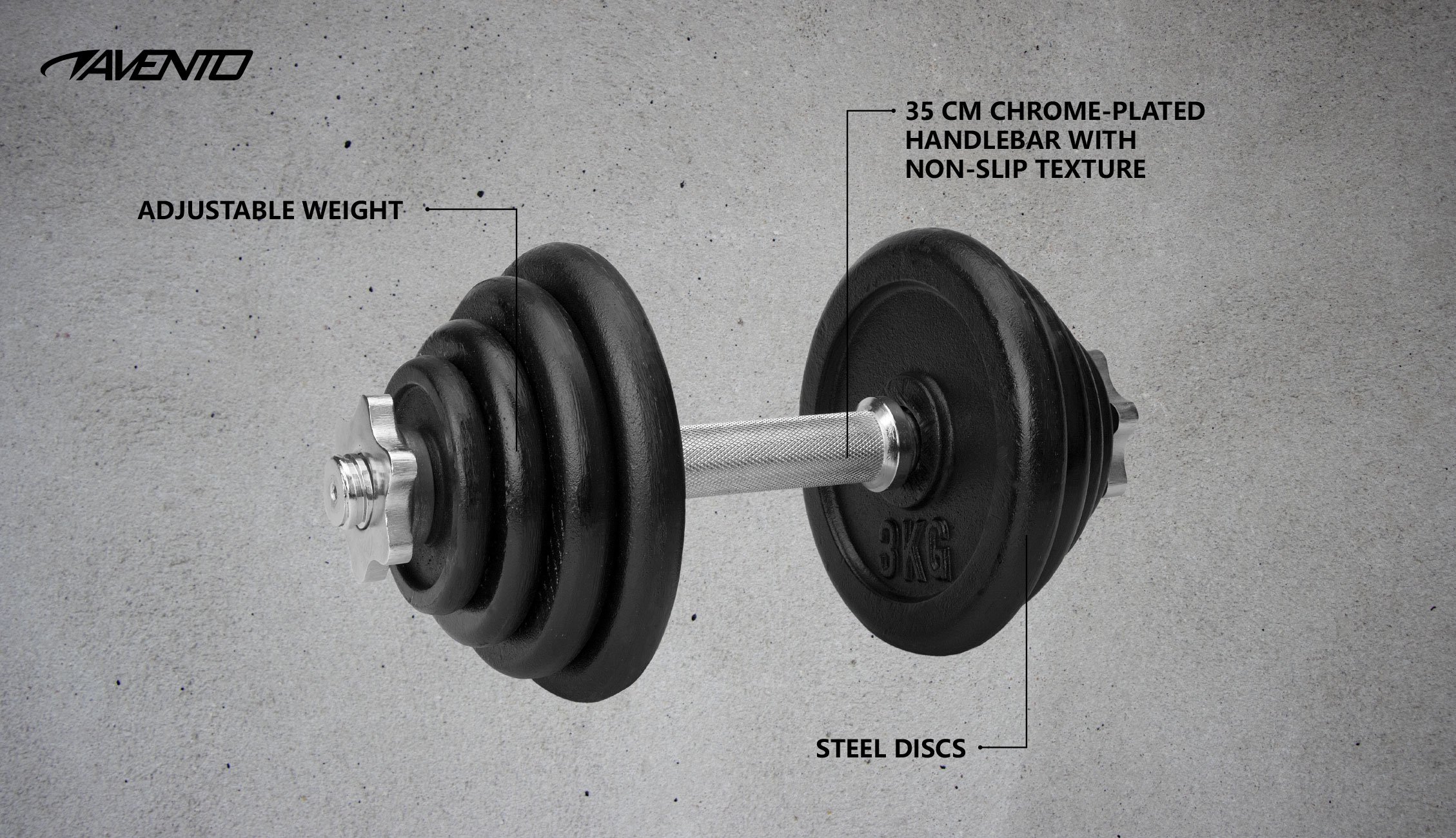 Dumbbell Adjustable Steel  15 Kg - Image 3