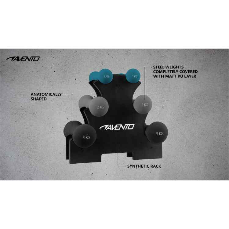 3 Pairs Hand Weights  Rack  Bone - Image 2