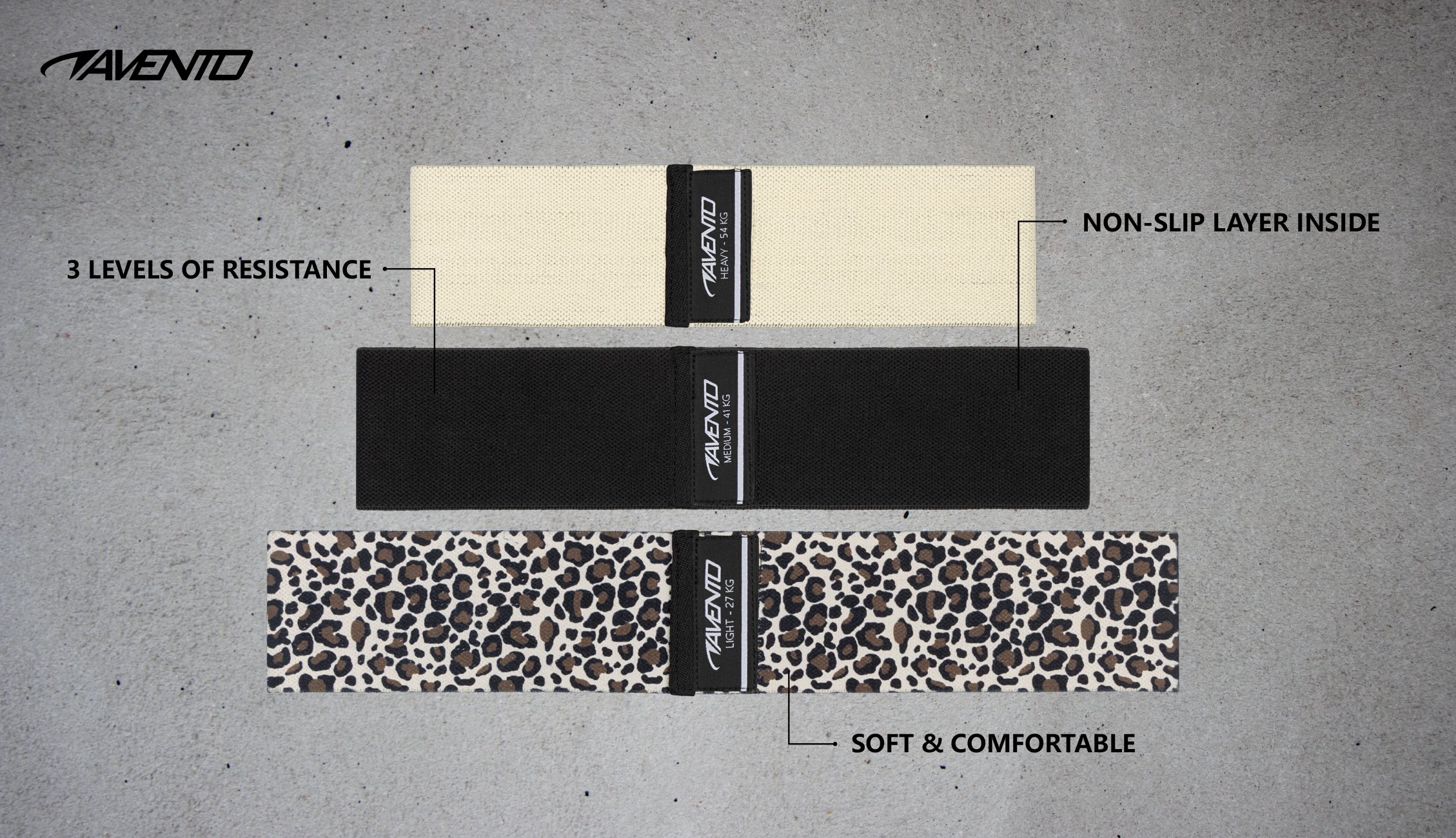 Fitness Resistance Band Set  Leopard - Image 2