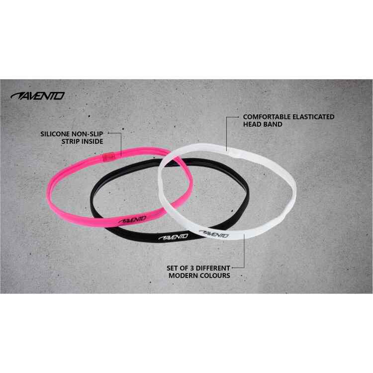 Sports Hairband Elastic 3 Pieces  Pink - Image 4