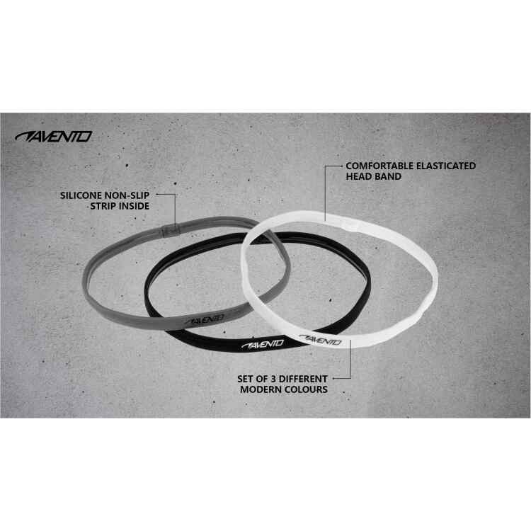 Sports Hairband Elastic 3 pieces  BLK - Image 3