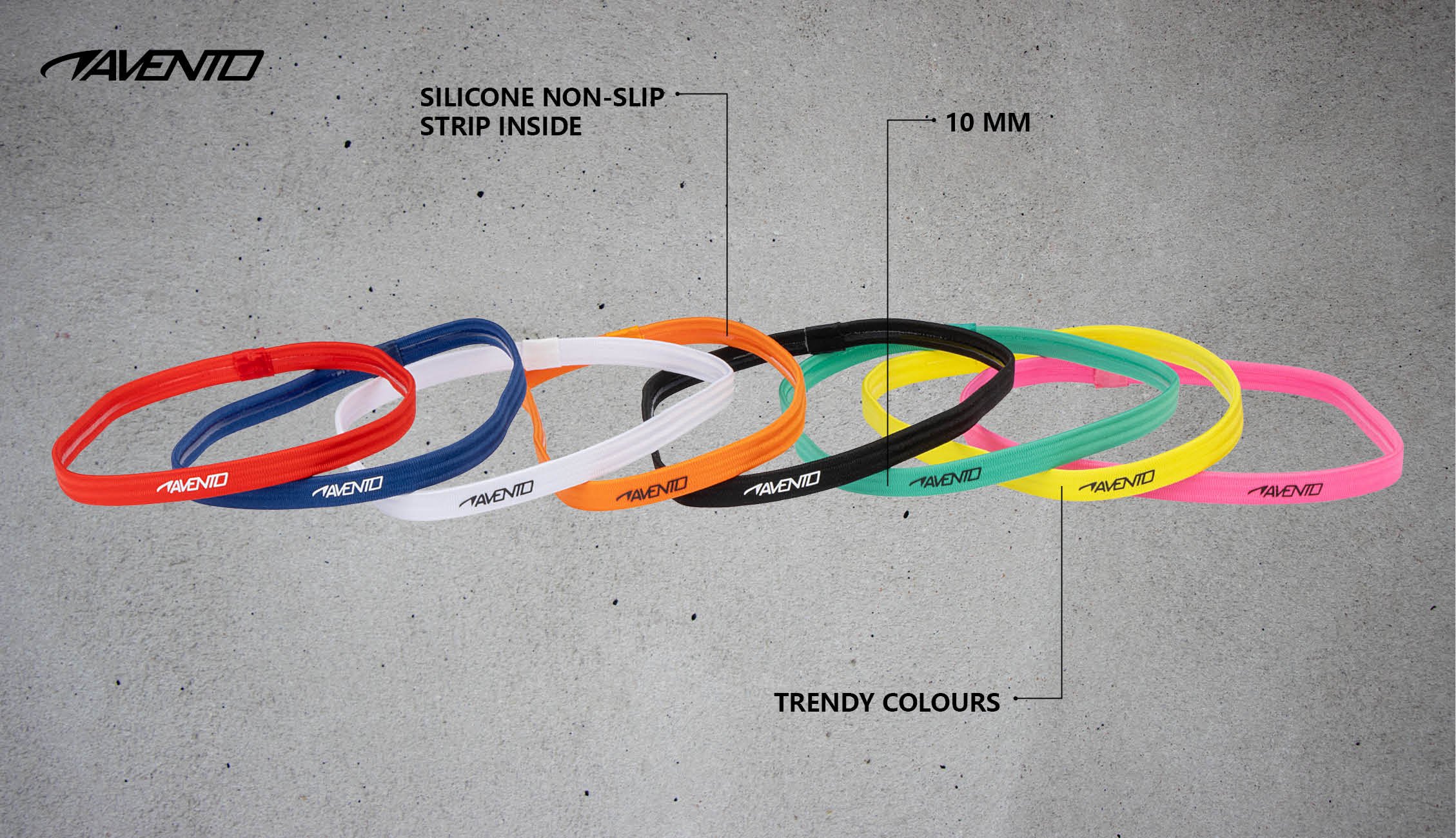 Sports Hairband Elastic 8 Pieces  MLT - Image 3