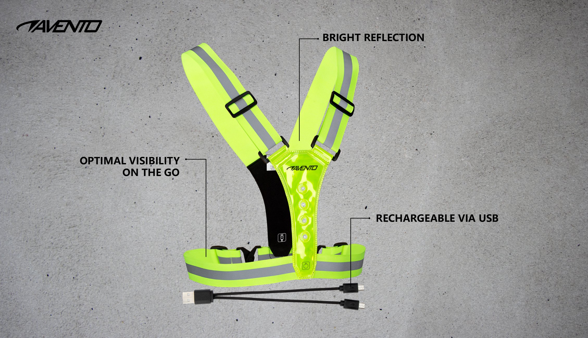 Sports Safety Vest LED  Rechargeable - Image 5