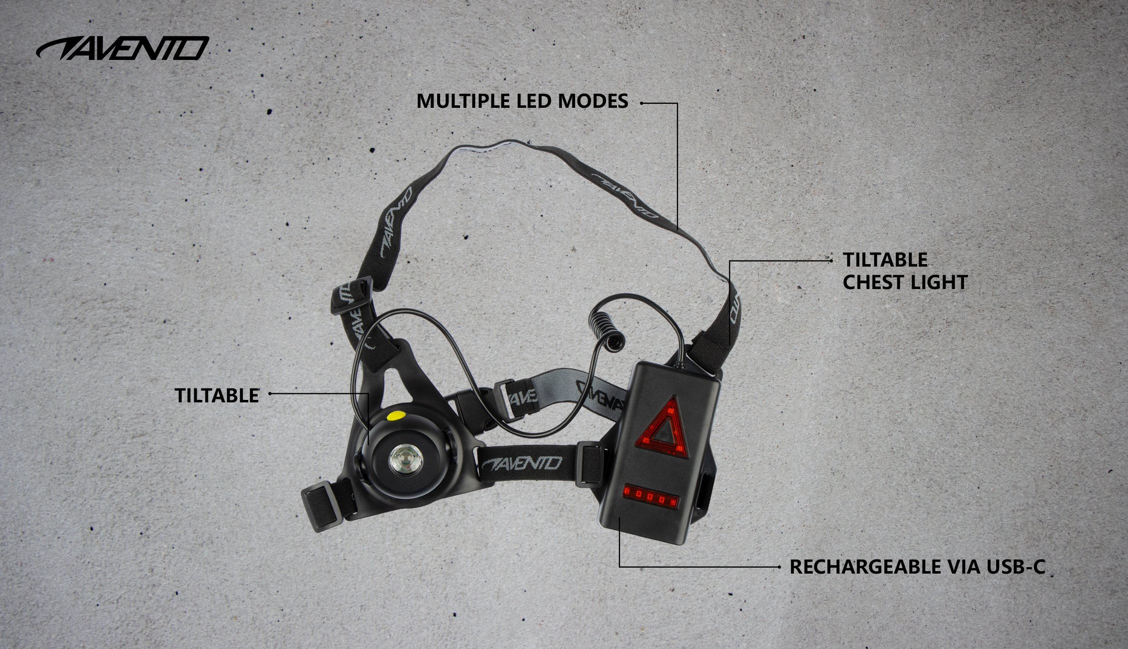 Running Safety Vest Rechargeable Chestlight  Tiltable - Image 2