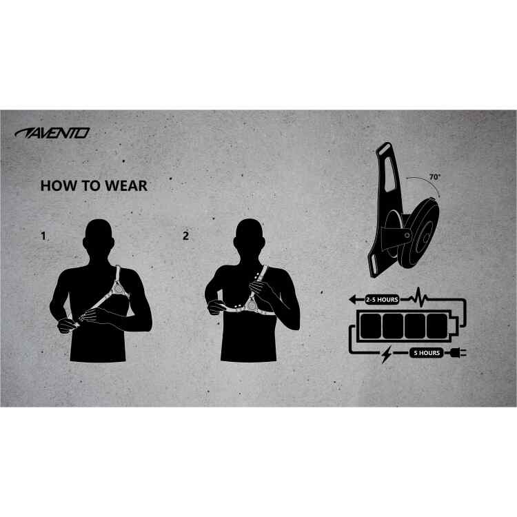 Running Safety Vest Rechargeable Chestlight  Tiltable - Image 3