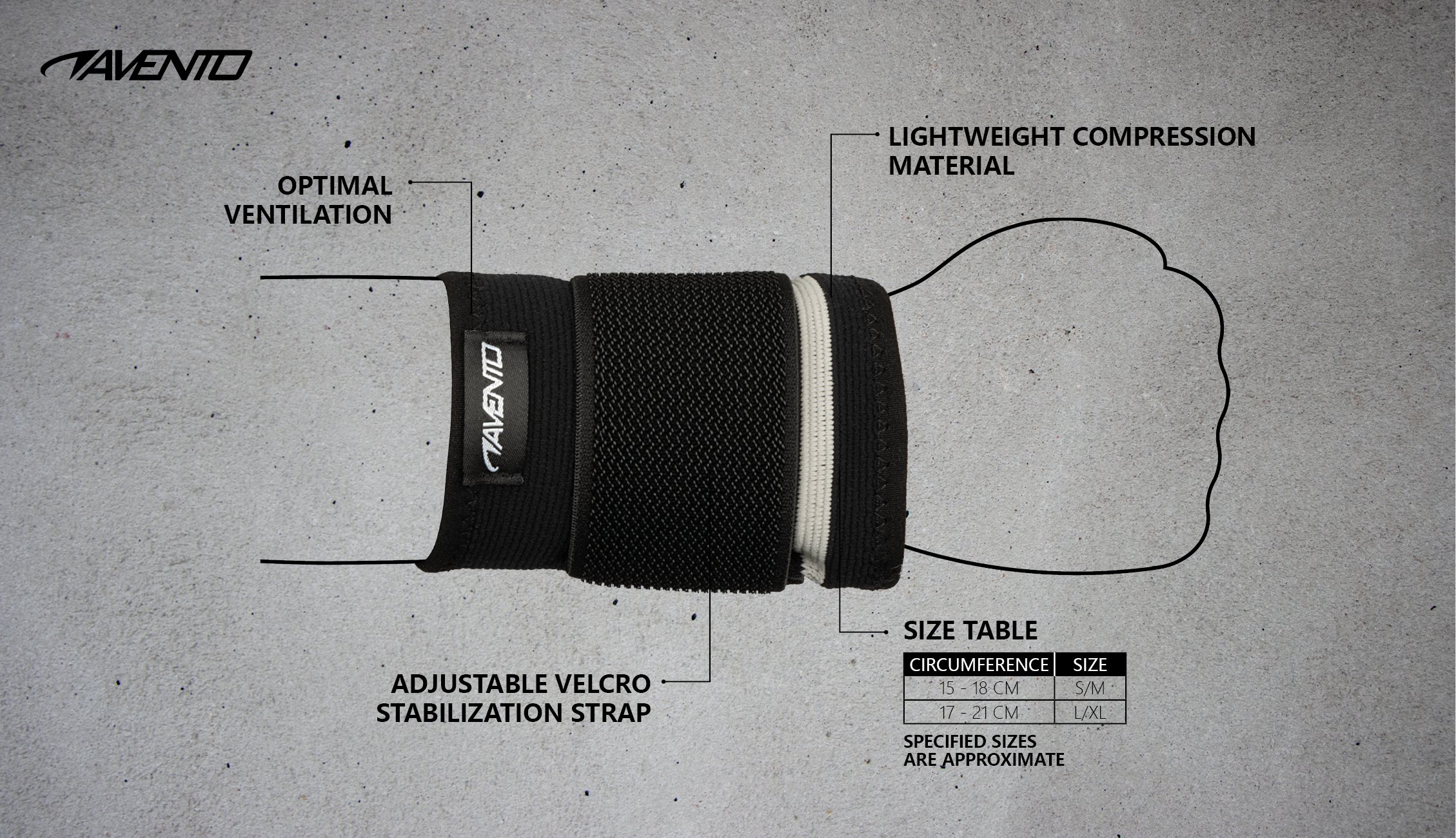 Wrist Compression Support with Elastic Strap - Bilde 2