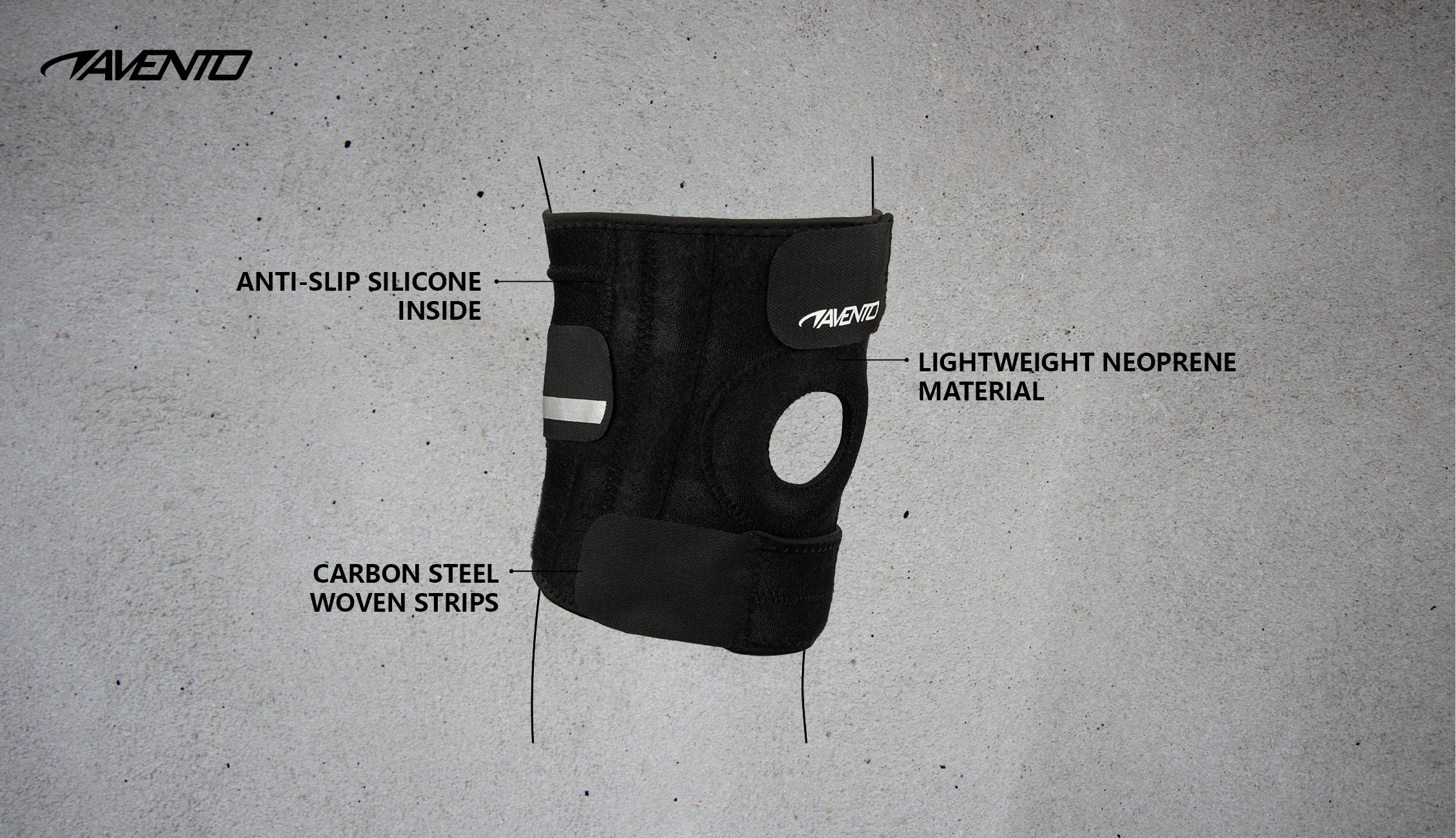 Knee Brace Adjustable w Internal Support - Image 2