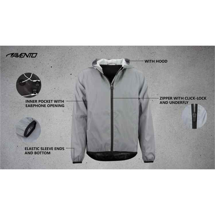 Reflective Jacket with Hood Junior  Full Reflective - Image 12