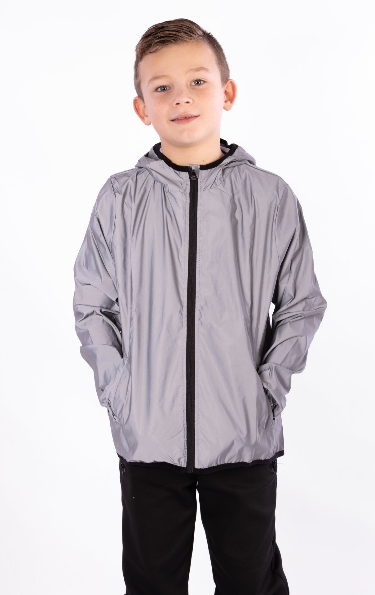Reflective Jacket with Hood Junior Full Reflective - Image 3