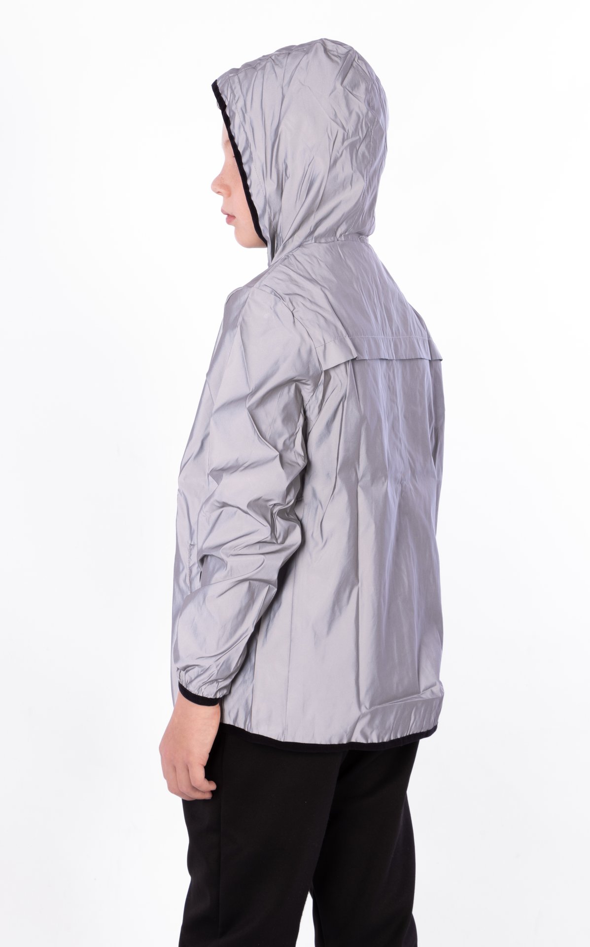 Reflective Jacket with Hood Junior Full Reflective - Image 4