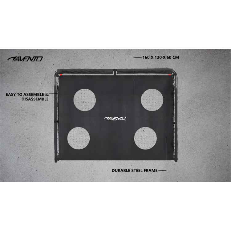 Football Goal Steel w Target Screen  160 x 120 x 60 - Image 2